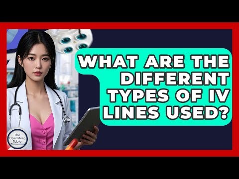What Are The Different Types Of IV Lines Used? - The Operating Table