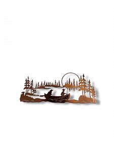 Copper Foil for Stained Glass Overlay: Nature Lake Canoe - Etsy Canada