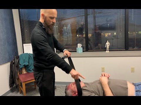 Emergency Y Strap Adjustment. Severe Neck Pain Cracking Adjustment w/ Dr B.