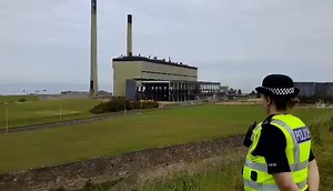 Cockenzie blow down from the view of an officer deployed to help keep people safe. Thanks to everyone for keeping to the exclusion zone and for making it a memorable event. | Police Scotland Lothians & Scottish Borders