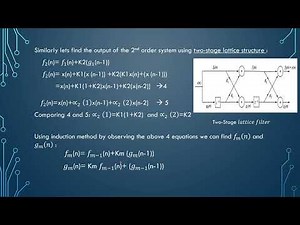 Lattice Structure of FIR Filter - Digital Signal processing