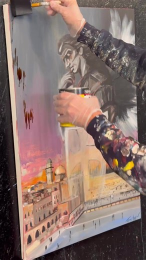 “An Angel Over Israel” commission is now finished and will be shipped to Jerusalem.#angel #israel #jerusalem #art #painting | Thomas Andrew Art