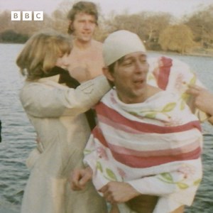 Blue Peter's John Noakes was up early one winter morning in 1972 to experience swimming in the Serpentine at Hyde Park - the scene of this morning's traditional Serpentine Christmas Swim. | BBC Archive