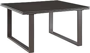 Modway Fortuna Aluminum Outdoor Patio Side Table in Brown