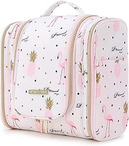 Lychii Hanging Toiletry Bag for Women, Cosmetic Makeup Bag Travel Organizer, Large