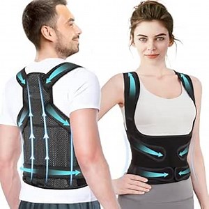 Back Brace, Back Straightener Posture Corrector for Women and Men, Adjustable Posture Corrector Back Support, Relieves Back Pain, Scoliosis and Hunchback Correction(M, Waist: 34-41inch)