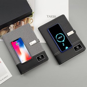 [Hot Item] Travel Wireless Charger USB-C Power Bank Notebook Powerbank Diary Planner Notebook with Power