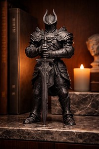 Medieval Knight Statue 3D Printed | Gothic Armor Figurine | Fantasy Warrior Decor | Collector Sculpture - Etsy