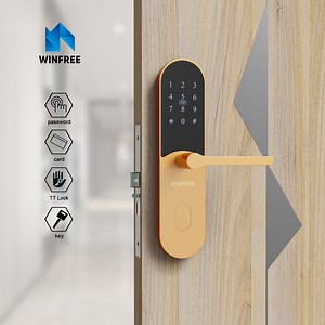 [Hot Item] Security Apartment Home Aluminum Alloy Door Handle Lock Electronic Hotel Door Lock