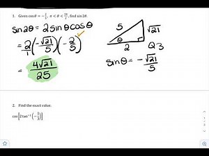 Double Angle Formulas