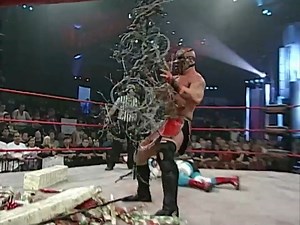 Rellik, Abyss, Black Reign, and Shark Boy clash in this match with a barbed wire christmas tree. | TNA Wrestling