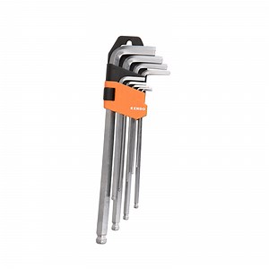 [Hot Item] Kendo 9 PCS Standard Ball End Security Hex Key Spanner Allen Wrench Set