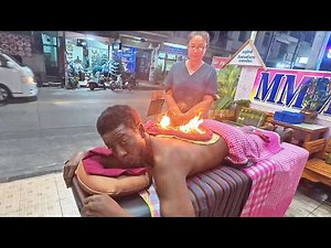 💆INTENSE Thai Back Neck Shoulder Massage – Tok Sen, Stretching & Fire Herbs – Pattaya, Thailand 🇹🇭