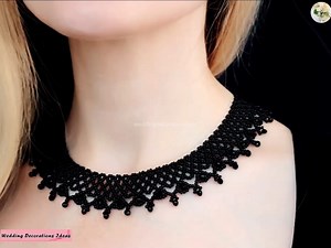 28K views · 897 reactions | How to Make a Beautiful Black Princess Necklace | Wedding Decoration Ideas | Facebook