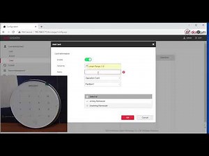 Hikvision DS-PKA-WLM-433 AX Hub Keypad Configuration