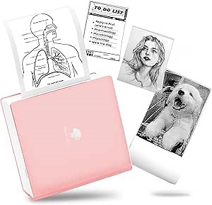 Phomemo M02 Sticker Printer - Portable Thermal Inkless Photo Printer via Bluetooth - Ideal for Exam Notes, Study Notes, Scrapbooking, Journal, Work, Gifts