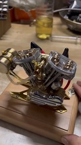 Do You Like Retro Panhead V-twin Engine Model? #panhead #enginediy #enginemodel #retroengine #miniatureengine #modelengine | Enginediy.com