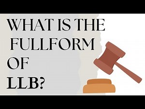 What is the fullform of LLB?