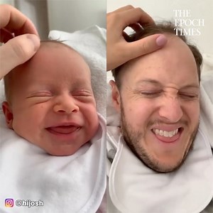 308K views · 825 reactions | "Copying my daughter’s milk drunk faces is my new full-time job  " Credit: Hi Josh (facebook.com/hijosh/) | Bright | Facebook