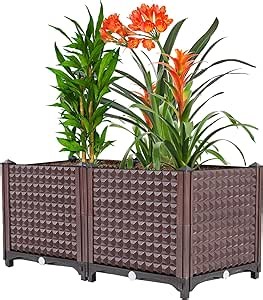 Deepened Raised Garden Bed for Outdoor Plants, Greenhouse Planter Bench,Garden Boxes for Vegetables and Flowers, Size 31.5 * 15.8 * 14.6 inch, DIY Multi Shape