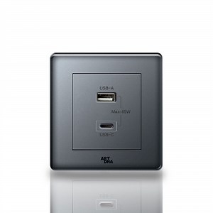 [Hot Item] Artdna UK Glass Panel Double USB Wall Socket