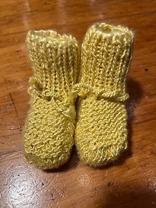 Hand Knit Silk Baby Booties - Etsy