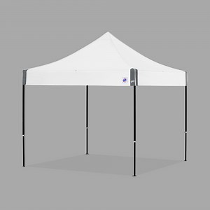 E-Z Up EC3STL10KFBKTWH Eclipse Instant Shelter 10' x 10' White Canopy with Black Frame