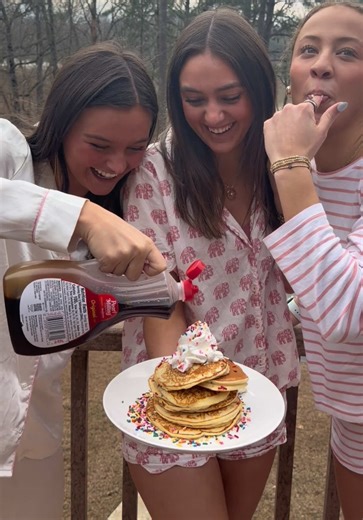 Pancakes and Pjs!!! #retreat #pjsandpancakes 💕💕💕