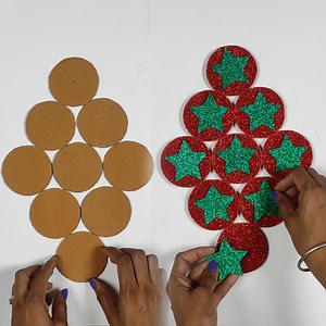 277K views · 2.7K reactions | amazing wall hanging with waste cardboard sheet for christmas | My Arts & Crafts | Facebook