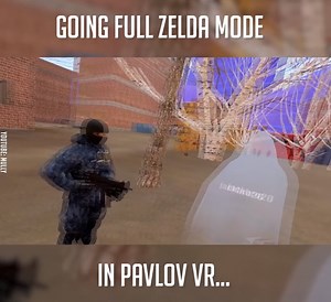 Going full Zelda mode in VR! 😂 Credit:: JoshDubs | WASD Gaming