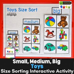 Toy Size Sorting Activity: Preschool Printable (PDF) - Etsy