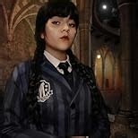 Wednesday Long Black Braids Wig with Bangs and Pigtails for Party Costume Halloween