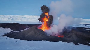 Mount Erebus Eruption in Antarctica | Premium Stock Video Footage