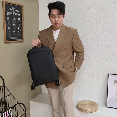FLYMEI Slim Laptop Backpack, Water Resistant Notebooks Backpack Slim Backpack Business Travel Backpack for 15.6 inch Laptop, Lightweight Computer Bag for Men and Women, Black Leisure Back Pack