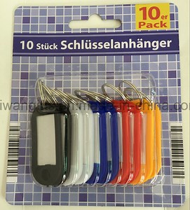 [Hot Item] Wholesale Name Label Tag, Plastic Key Tag with Split Keyring