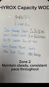 60 minute HYROX Zone 2 workout today focussing on moving at a steady...