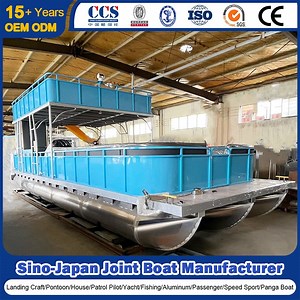 [Hot Item] 11m Luxury Pontoon Entertaining Boat Aluminum Pontoon Boat for Sale Pontoon House Boats Manufacturer