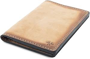 Leather Passport Holder for Men | Made in USA | 3.5" x 5.5" Field Notes Cover | Charred Oak