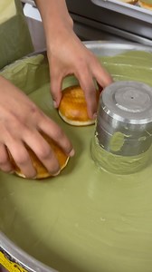 2.2K views · 23 reactions | BTS at the Krispy Kreme  Every single Pistachio Overload is hand dipped in Pistachio Cream, garnished with candied pistachio nibs and a white chocolate flavoured drizzle ‍ | Black Milk | Facebook