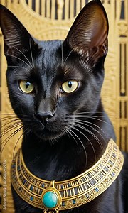 ancient bastet ornaments ai golden black egyptian cat portrait goddess egyptian ancient cat egyptian egypt ancient cleopatra black goddess pharaoh gold history background art neon god beautiful girl