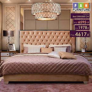 Plush velvet upholstery and graceful metal accents elevate the status of any room multifold. FAIRWAY BED is designed to give your bedroom the exceptional charm of quality furnishing. The latest up in trend design of this masterpiece is spell bounding. Shop Fairway bed for QR 6595 and get QR 1978 back in GV!! Now that is a thing to celebrate - come and benefit from our ongoing promotion. Come and get the best of our furnishings and upgrade your home. Log on @ panemirates.com for more details or v