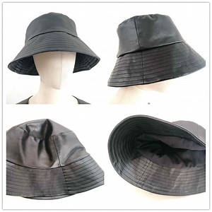 [Hot Item] Cowskin Leather Trucker Painter Baseball Bucket Caps Fisherman PU Hat