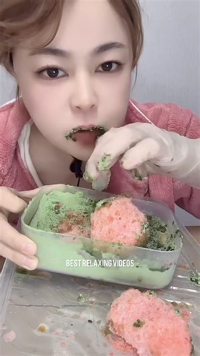 13K views · 404 reactions | The soothing whispers of ice ASMR while enjoying matcha powdered ice make for a truly appetizing experience. #matcha #matchaicemukbang #matchaiceeating #matchateapowder #matchapowder #matchapowdereiceeating #matchalovers #matchaice #iceeating #greeanteapowder #icecream #icelovers #mukbang #asmr #greenteaice #matchaiceasmr #iceland | Ice Eating ASMR | Facebook
