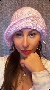 1.3K views · 43 reactions | 臨They are up! I just finished a fresh batch of freestyle crochet hats. No two hats are alike and each one has a fab vintage pin accent. This years styles have both small and wide brim cloche energy, plus classic beanies and berets臨 in bio | Angie Pontani | Facebook