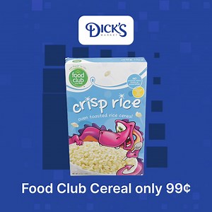 Pick up your favorite Food Club cereal for only 99¢ when you use the digital coupon! https://bit.ly/3FWrgJF | Dick's Market | Facebook