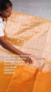 1.5K views · 27 reactions | Premium Handloom Silk Saree For order ping at 9940911878 No Return/Exchange For Slight Color Difference, Thread Pullings and Butta Holes. #womenjwellery001 #saree#sareelove#silksareeonline #trendingreels #womenclothing #womenfashion #womwnstyle #womeninbusiness #womenstyleu #womenbusiness #womenempowerment #WomenEmpowerment #newclothingbrand #newfasjionblogger #newcollection #trending #reelsofinstagram #viralvideos | Janani Silk Mills | Facebook