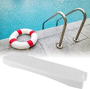Pool Ladder Replacement Steps, Plastic Good Bearing Cpacity Swimming Pool Ladder Steps with Non‑Slip Pad, Durable Ladder Tread Accessory for Most Above-Ground & In-Ground Ladders Hot Spring Pool