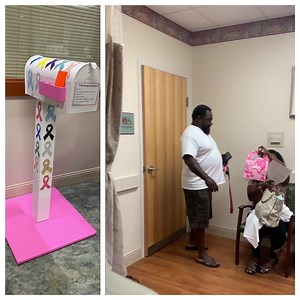 DeLacy was diagnosed with breast cancer that has now metastasized to her spine and right hip. Yesterday, DeLacy told me she’ll start her radiation treatment today. She said, “I gotta do 10 rounds of radiation.” She said, “When I was first diagnosed and had to do radiation, I got sick and I don’t want to go through that again!” She said, “It’s just so hard being in pain and being sick too!” After talking with DeLacy yesterday, I knew I had to do something special for her. I wanted her first day o