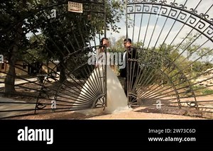 Romantic kiss. The bride and groom kissing Stock Video Footage - Alamy