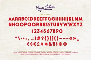 The Voyage Culture • Font Duo, a Script Font by Vintage Voyage Supply